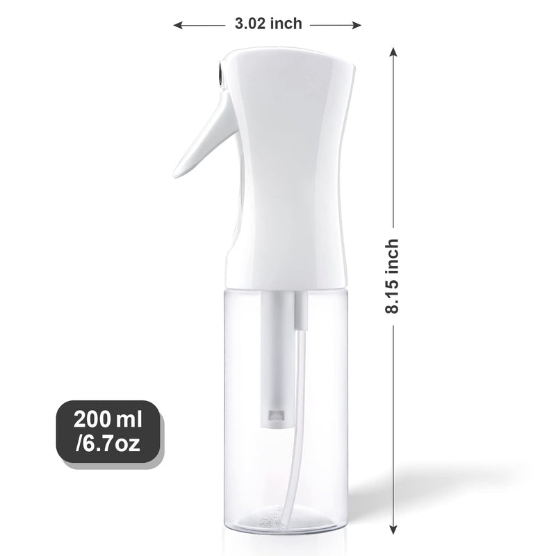 Universal Crafts 200ml Continuous Fine Mist Spray Bottle - White