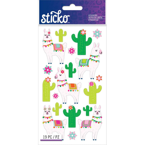 Sticko Stickers - Llama and Cactus
