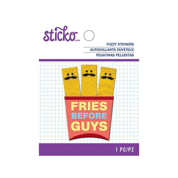 American Crafts - Sticko - Fuzzy Stickers - Mustache Fries