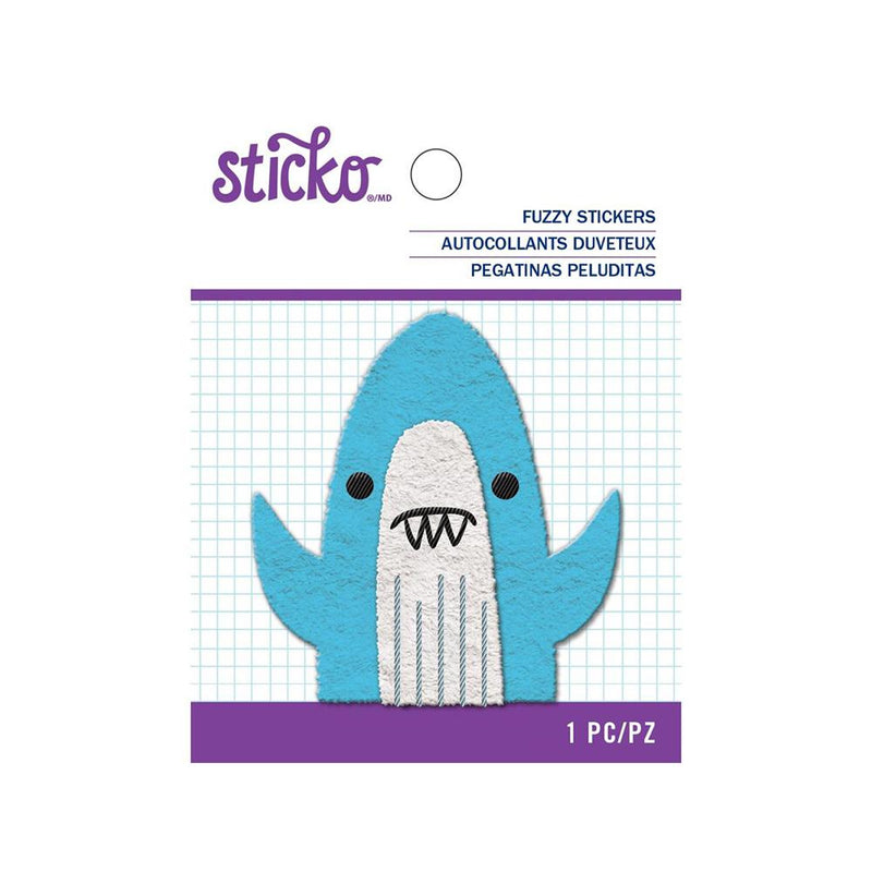 American Crafts - Sticko - Fuzzy Stickers - Shark