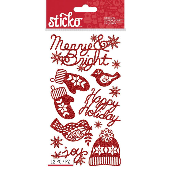 Sticko Stickers - Holiday Glitter Words