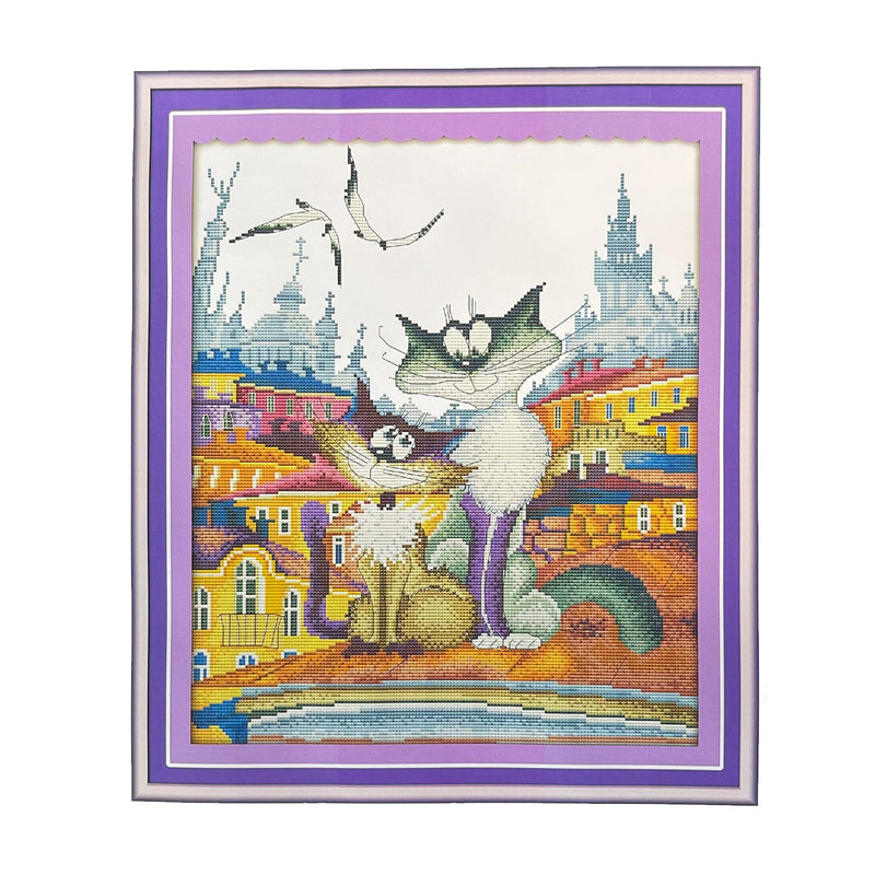 Poppy Crafts Cross-Stitch Kit 52 - A Gorgeous City Cat*