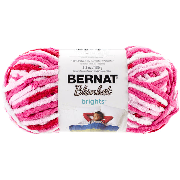 ^Bernat Blanket Brights Yarn - Raspberry Ribbon Variegated^