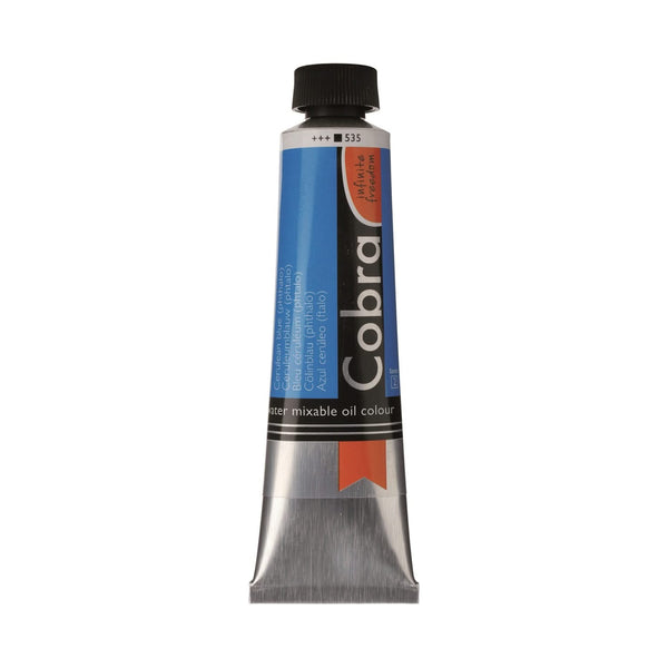 Cobra Artist Water Mixable Oil Colour  - 535 - Cerulean Blue (Phthalo) 40ml*
