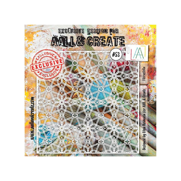 Aall & Create - 6"x6" Stencil #53 - Florastella*