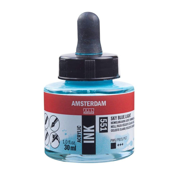 551 - Talens Amsterdam Acrylic Ink 30ml - Sky Blue Light