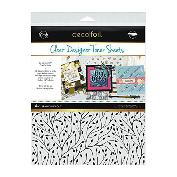 Deco Foil Clear Toner Sheets 8.5"x11" - 4 pack - Branching Out