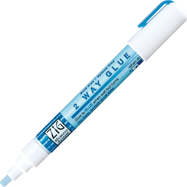 Zig Adhesive Pens - 2 Way Glue Chisel (4mm) Point Pen 8g