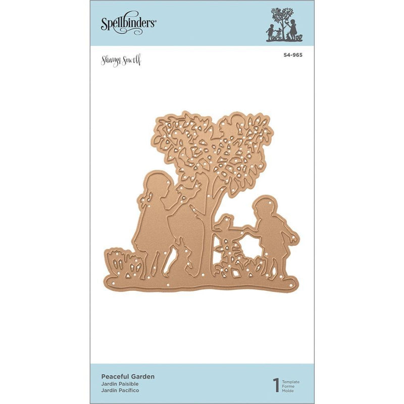 Spellbinders Shapeabilities Dies By Sharyn Sowell - Peaceful Garden 4.15 inchX3.85 inch