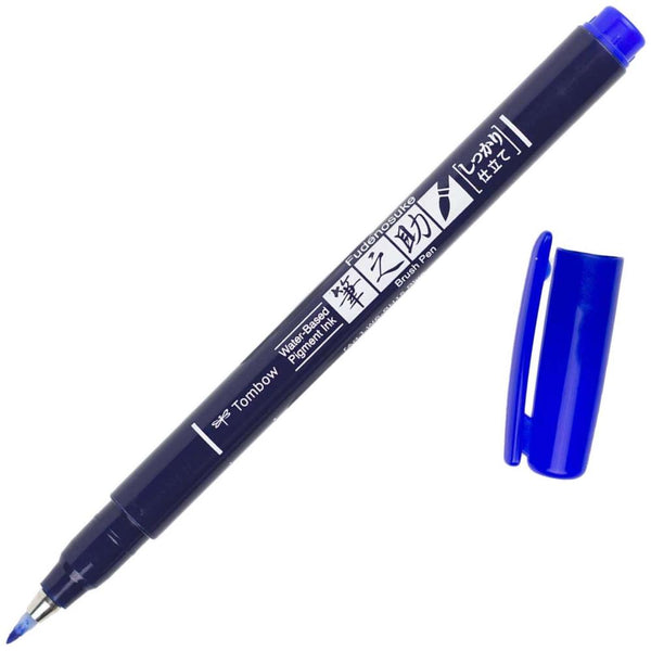 Tombow Fudenosuke Fine Tip Brush Pen - Blue