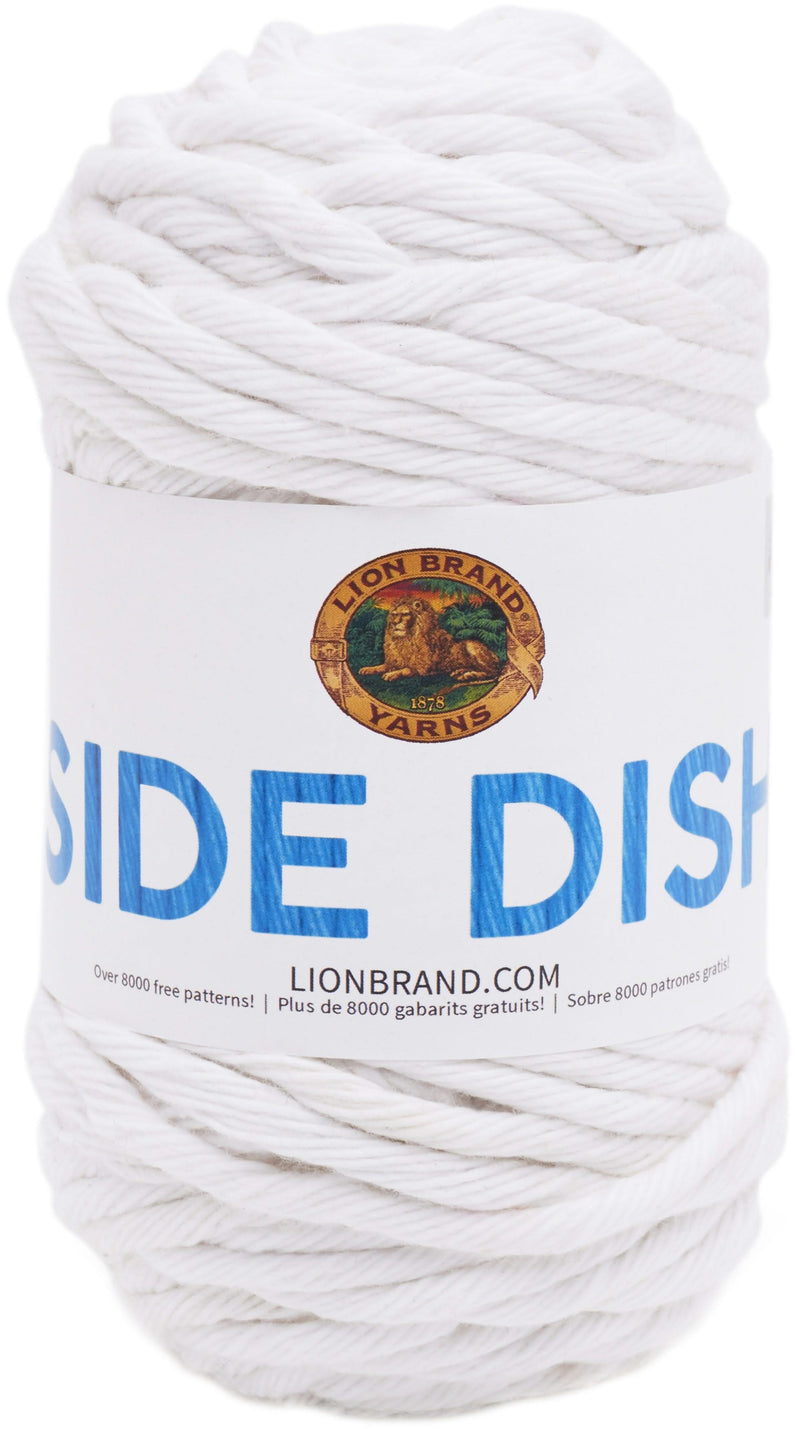 Lion Brand Side Dish Yarn White 3.5oz/100g*