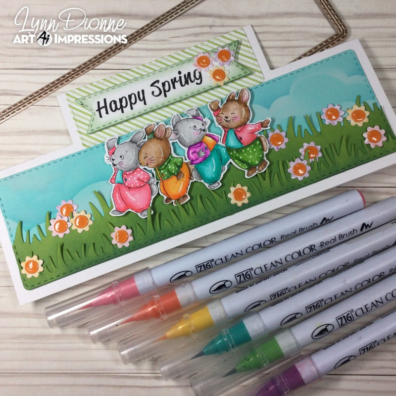 Art Impressions Flip Card Clear Stamp - Happy Spring*