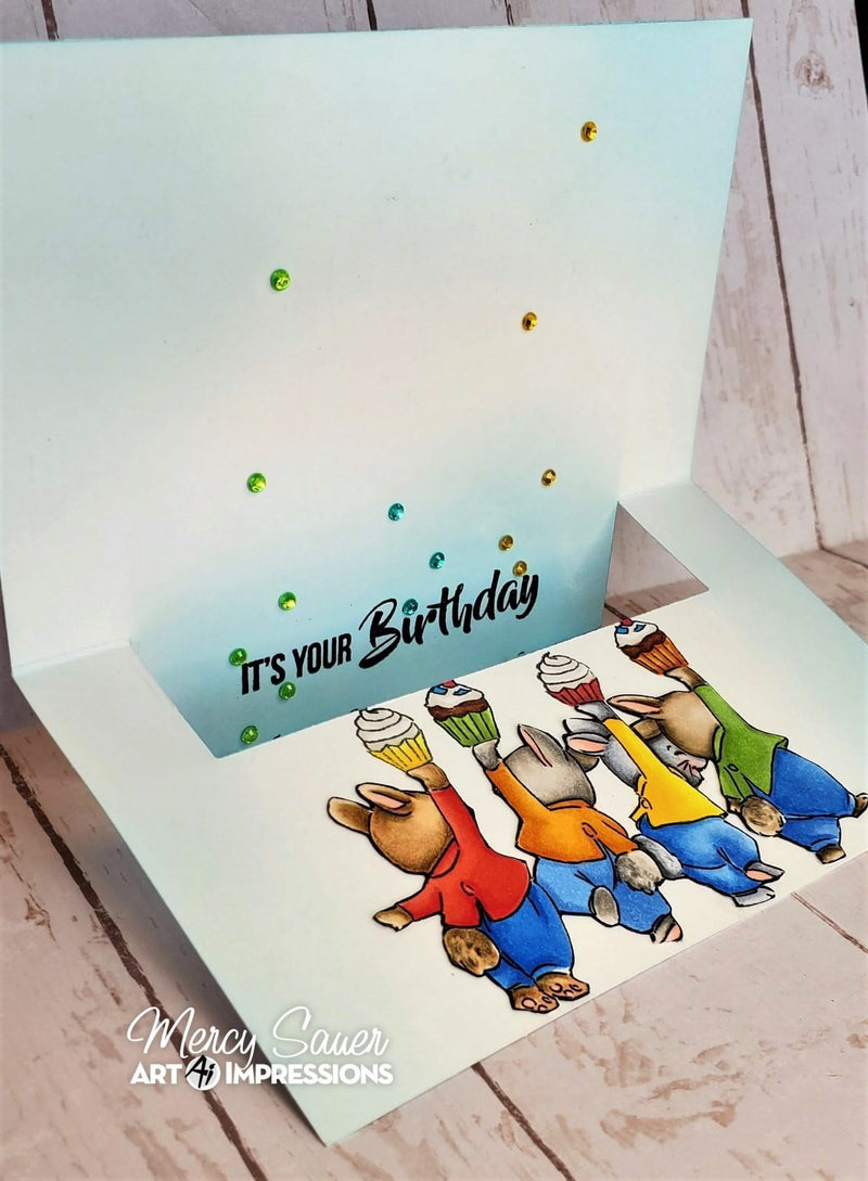 Art Impressions Flip Card Clear Stamp - Happy Spring*