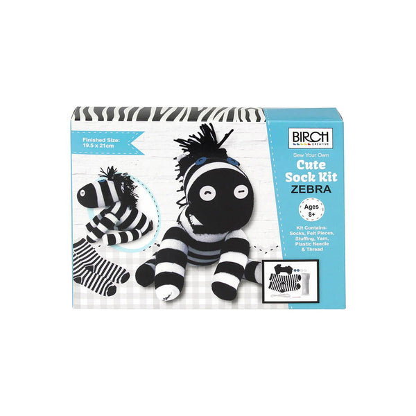 Birch Creative DIY Sock Kit - Zebra*
