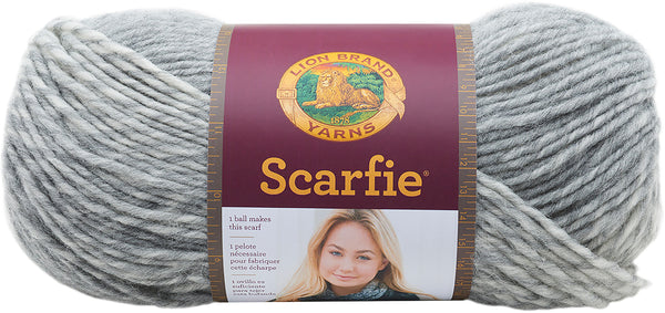 Lion Brand Scarfie Yarn - Cream/Silver 150g