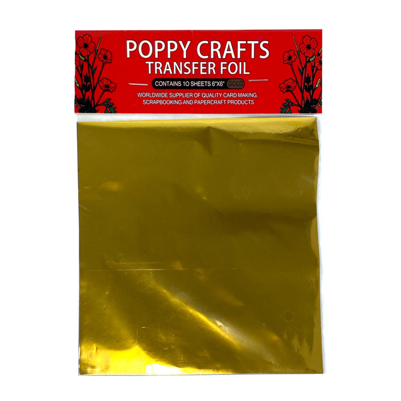 Poppy Crafts Transfer Foil 6in x 6in 10/pkg - Gold
