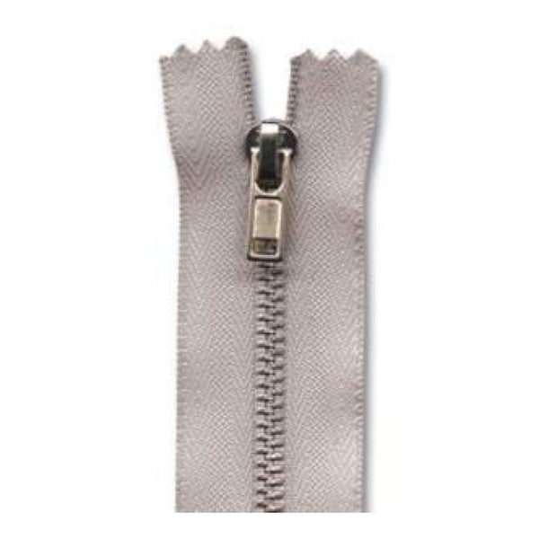 6 Inches  White Metal Zipper