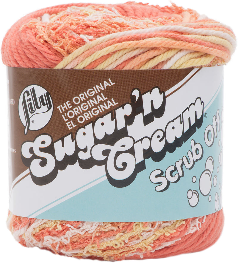 Lily Sugar'n Cream Cotton Yarn - Scrub Off - Papaya 75g