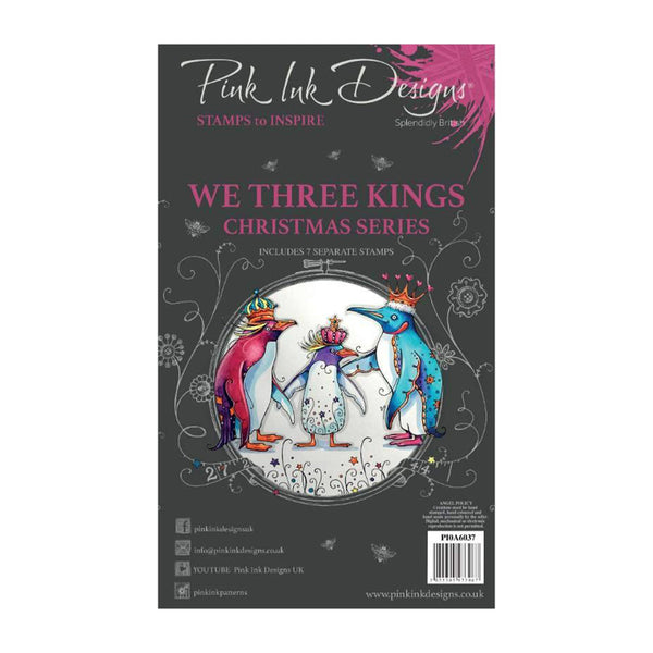 Pink Ink Designs 6"x 4" Clear Stamp Set - Christmas Series - We Three Kings*