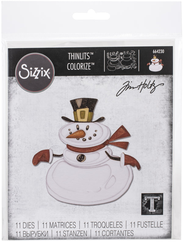 Sizzix Thinlits Dies By Tim Holtz 11/Pkg - Mr. Snowman, Colorise*