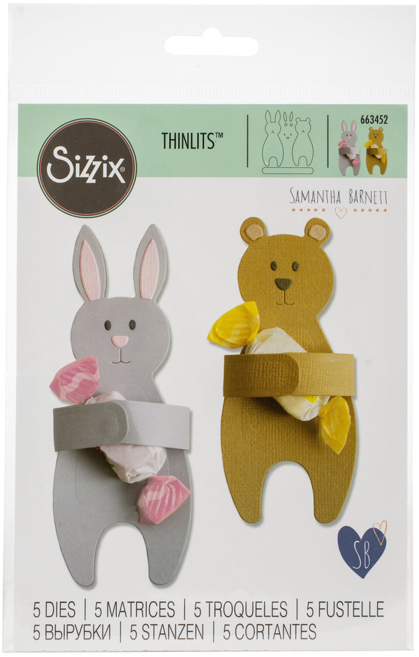 Sizzix Thinlits Dies By Samantha Barnett - Bunny & Bear Hugs*