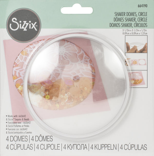 Sizzix Making Essentials Shaker Domes 4/Pkg - Circle 3.5"