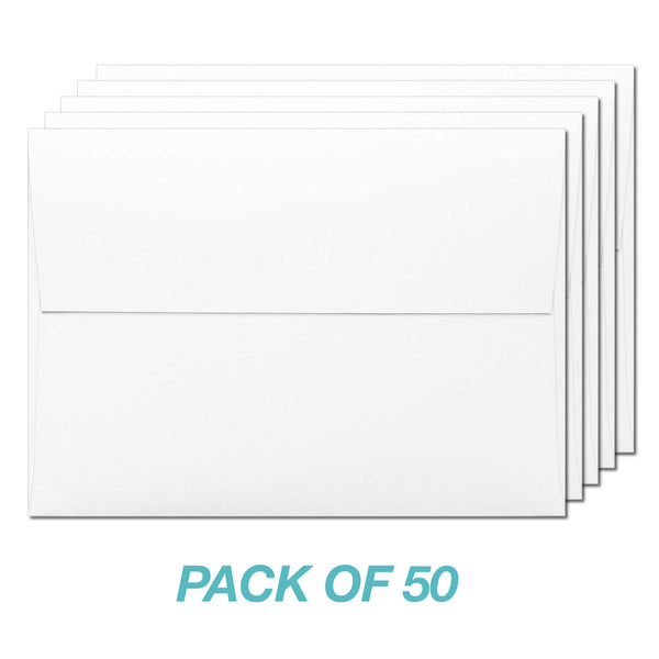 Poppy Crafts A6 Envelopes Silk White - Pack of 50