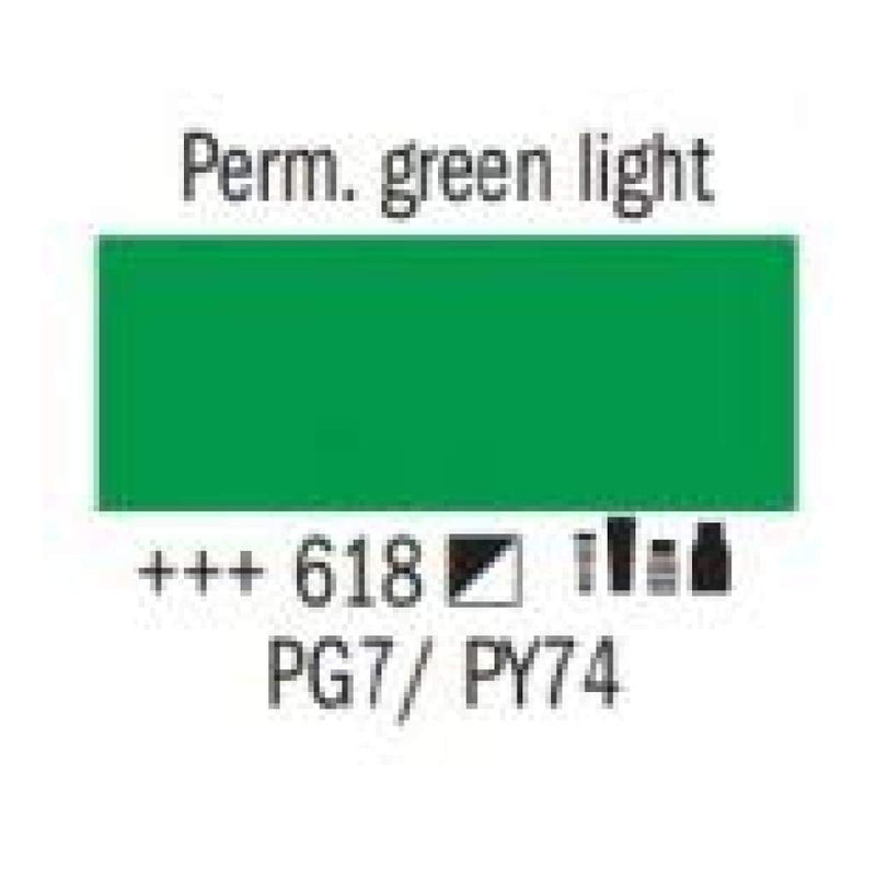 618 - Talens Amsterdam Acrylic Ink 30ml - Permanent Green Light