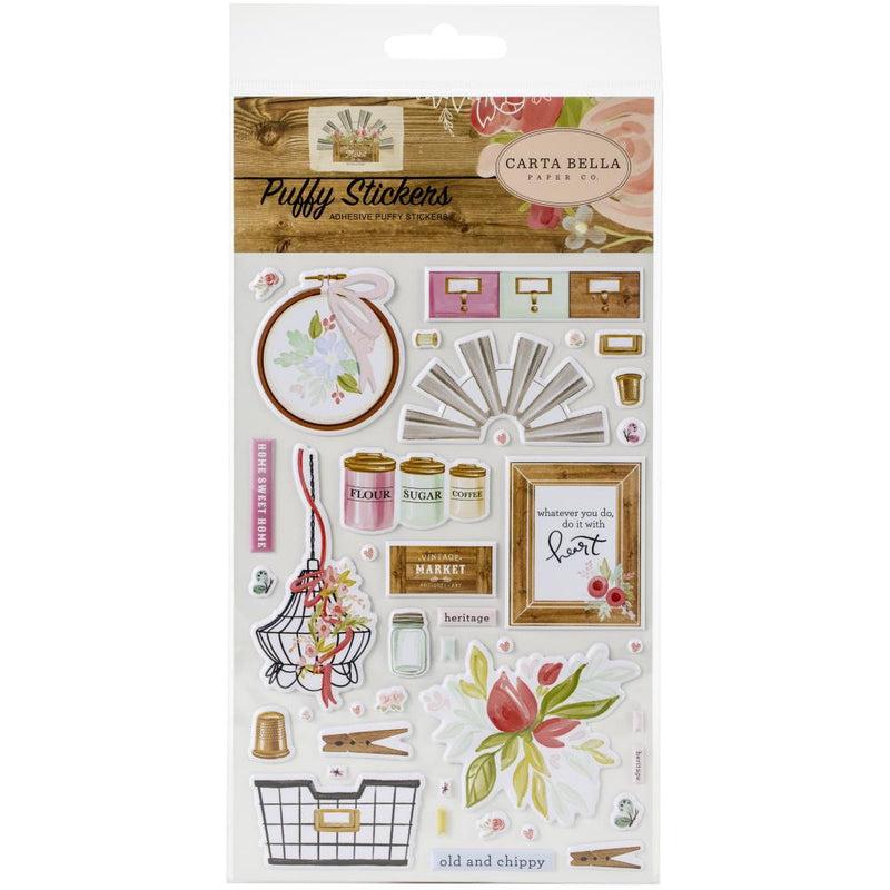 Carta Bella Farmhouse Market Puffy Stickers*