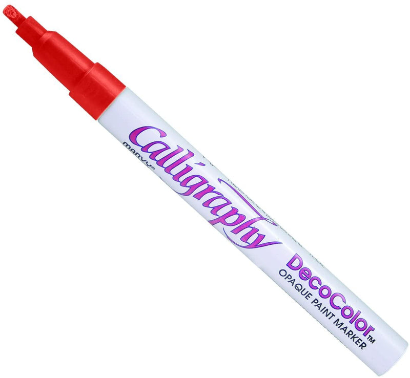 Uchida - DecoColor Calligraphy Opaque Paint Marker 2mm - Red