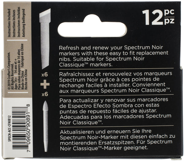 Spectrum Noir Replacement Nibs 6/Pkg - Illustrator