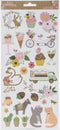 Pebbles Lovely Moments - Cardstock Stickers 6in x 12in 62 pack - Icons with Gold Foil Accents