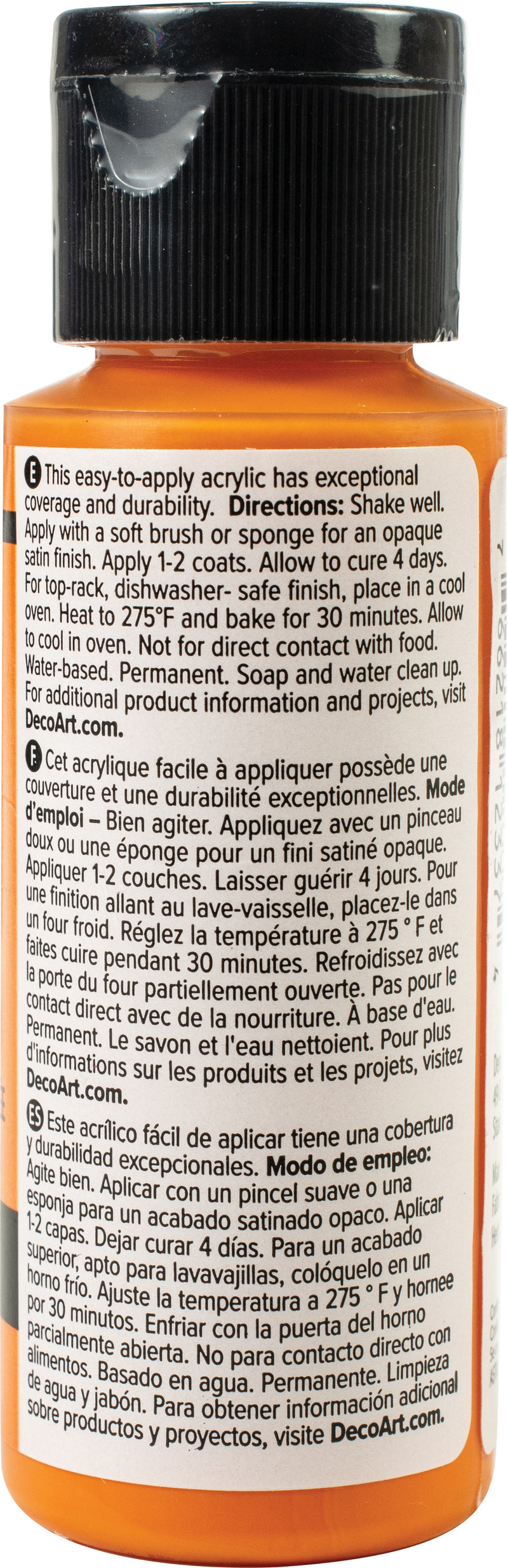 DecoArt Glass Paint 2oz - Orange*