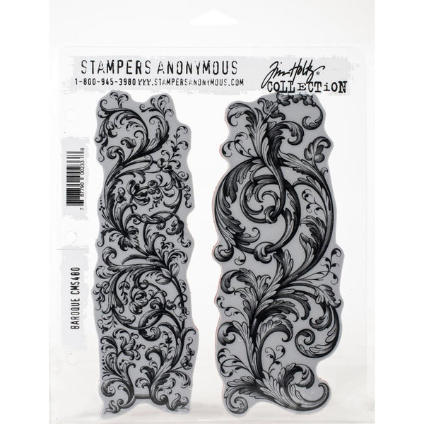 Tim Holtz Cling Stamps 7"X8.5" - Baroque