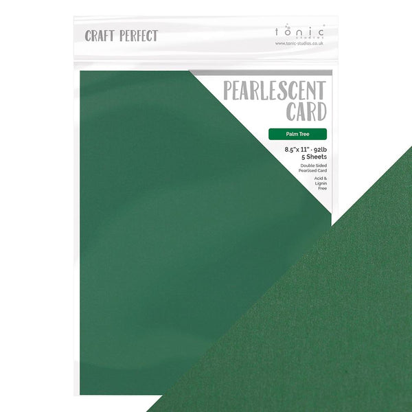 Craft Perfect Pearlescent Cardstock 8.5"X11" 5 pack - Palm Tree