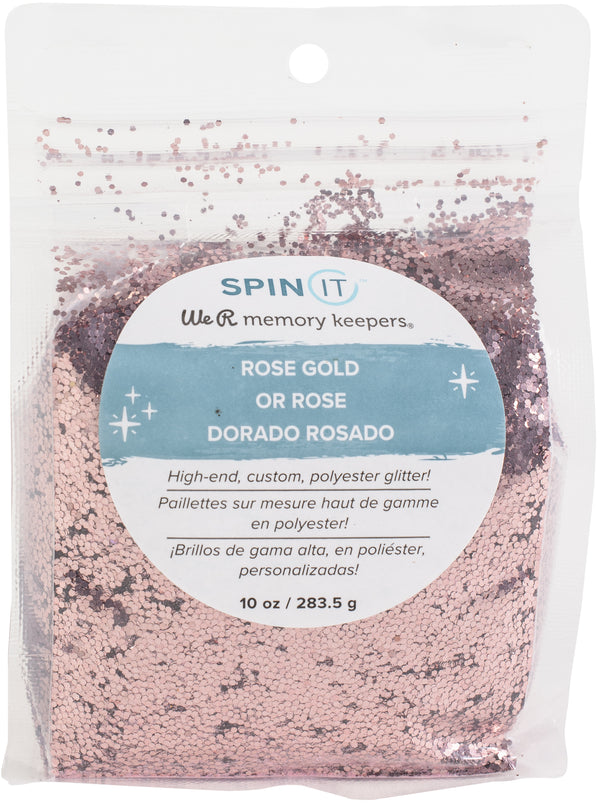 We R Memory Keepers Spin It Chunky Glitter 10oz - Rose Gold