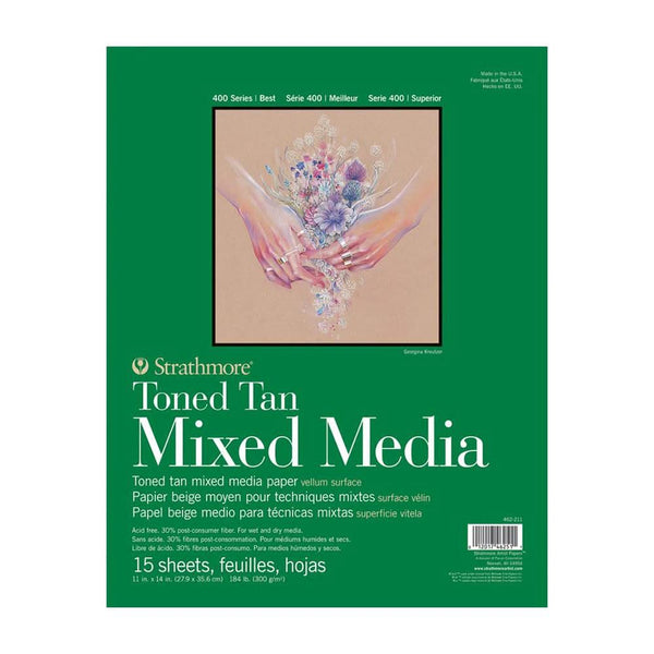 Strathmore Toned Mixed Media Paper - Toned Tan 11 inch X 14 inch