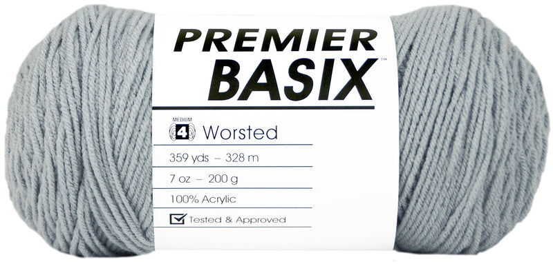 Premier Yarns Basix Yarn - Light Gray 200g