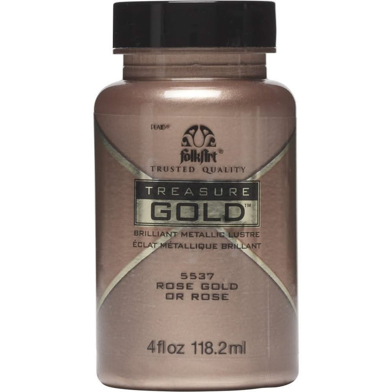 Plaid - Folkart Treasure Gold Paint 4oz - Rose Gold*