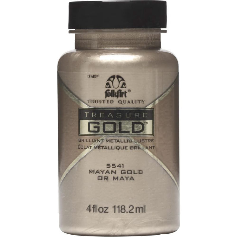 Plaid - Folkart Treasure Gold Paint 4oz - Mayan Gold*
