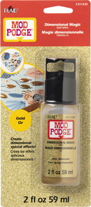 Plaid Mod Podge Dimenional Magic Glitter Carded 2oz Gold