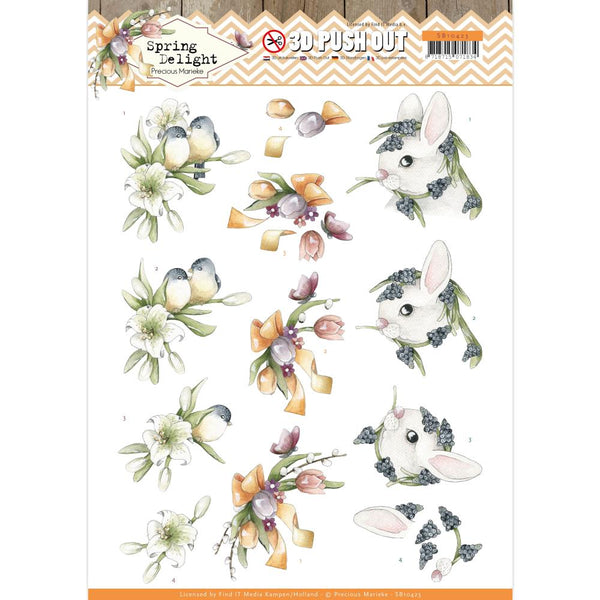 Find It Trading Precious Marieke Punchout Sheet - Young Animals, Spring Delight*