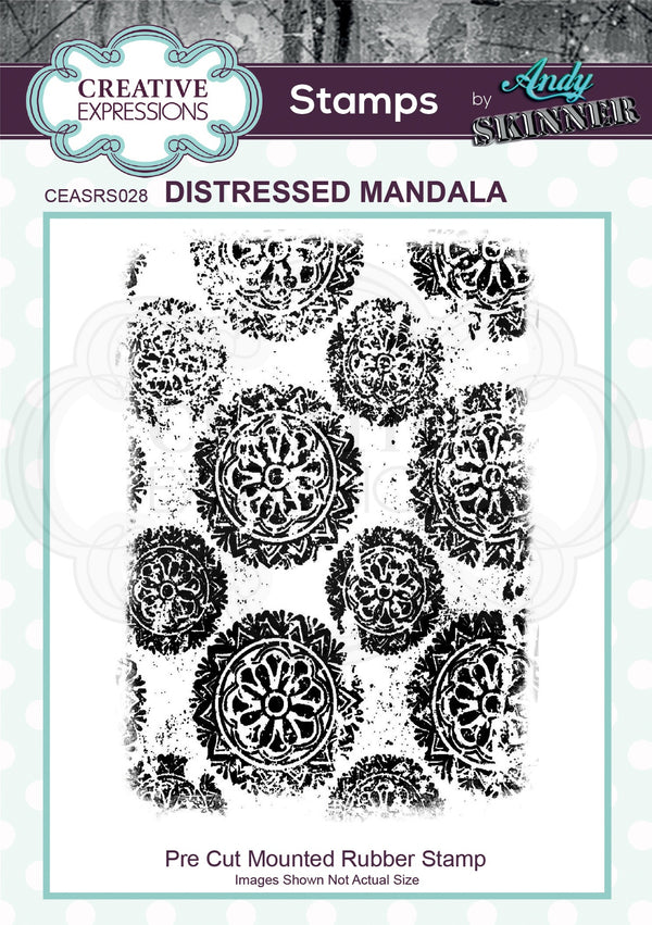 Creative Expressions Rubber Stamp By Andy Skinner - Distressed Mandala*