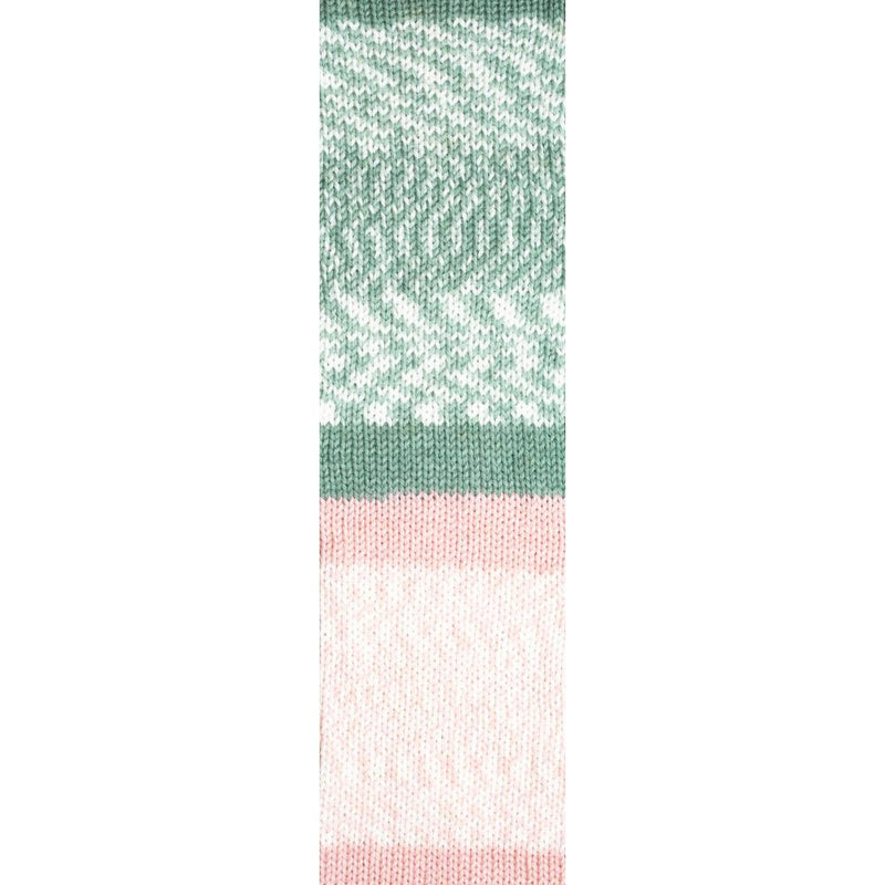 Lion Brand Wool-Ease Fair Isle Yarn - Sage/Pink Salt