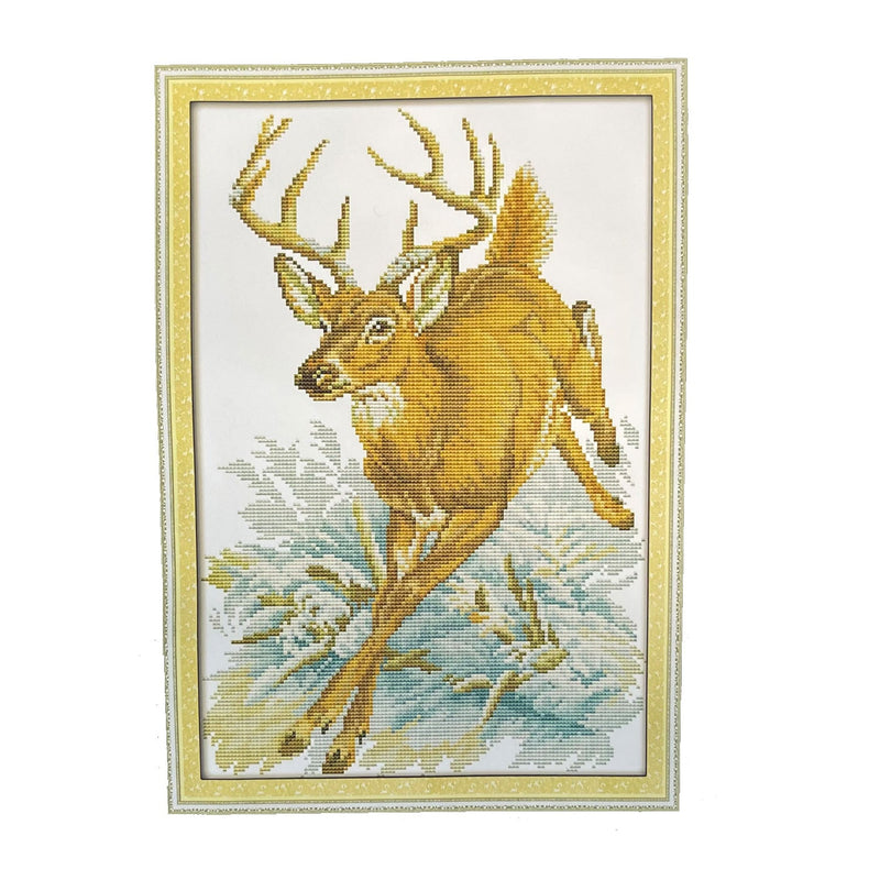 Poppy Crafts Cross-Stitch Kit 62 - Running Deer*