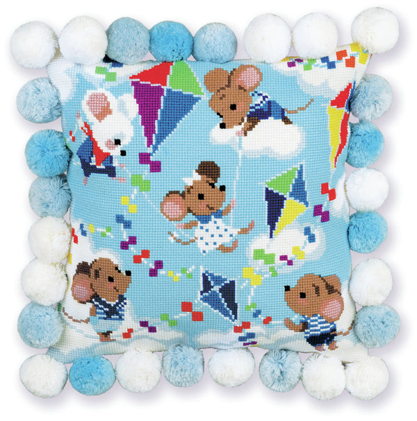 RIOLIS Cushion Counted Cross Stitch Kit 11.75"X11.75" - High Above The Clouds (10 Count)*
