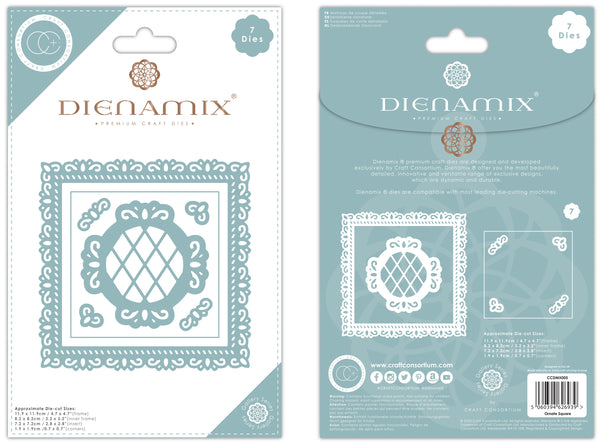 Craft Consortium Dienamix Premium Cutting Dies - Ornate Square*