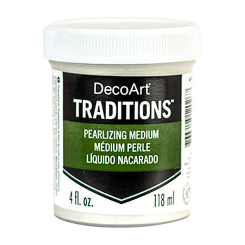 Deco Art - Traditions Artist Acrylic Pearlizing Medium 4oz - White