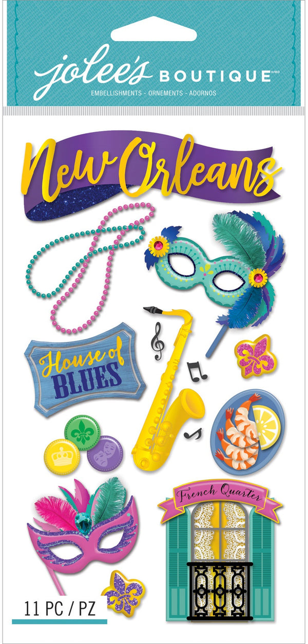 Jolee's Boutique Themed Embellishments 11/Pkg New Orleans