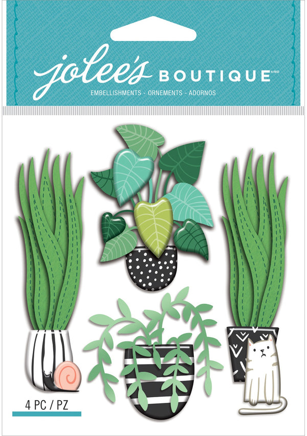 Jolee's Boutique Themed Embellishments 4/Pkg House Plants